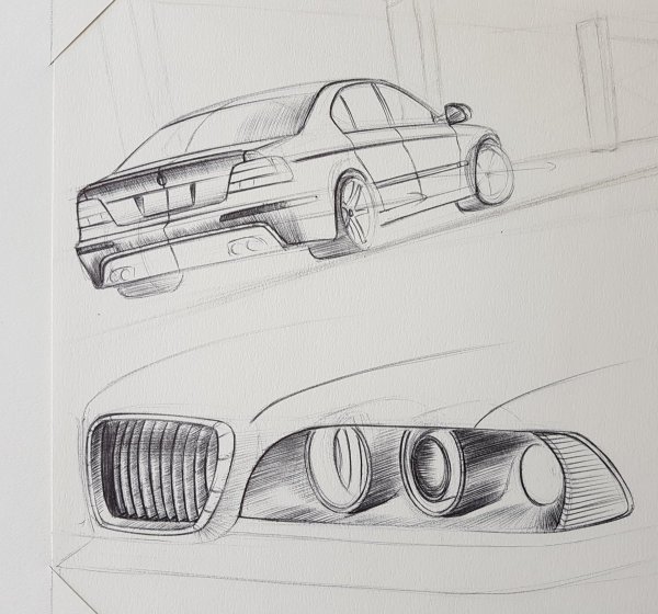 BMW e39 рисунок