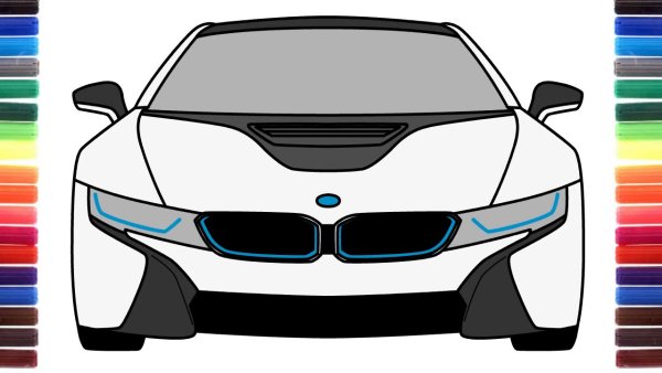 BMW i8 рисунок
