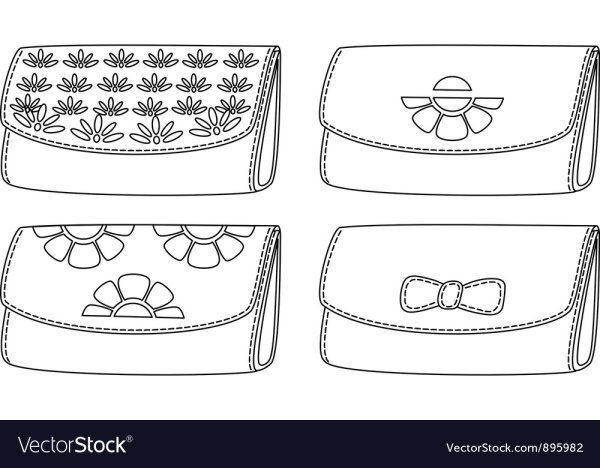 Кошелек раскраска