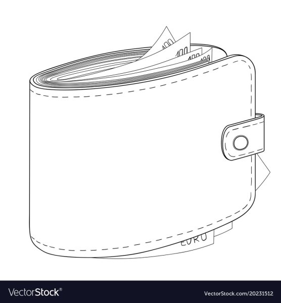 Кошелек раскраска