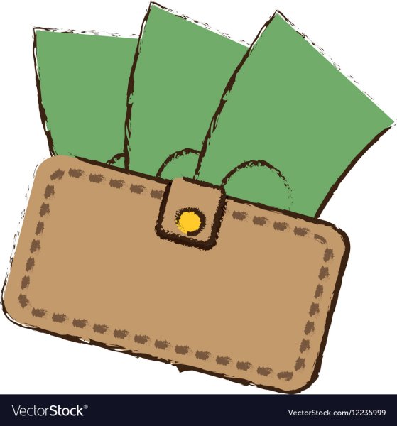 Рисунок кошелька одной линией