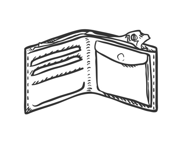 Кошелек с деньгами