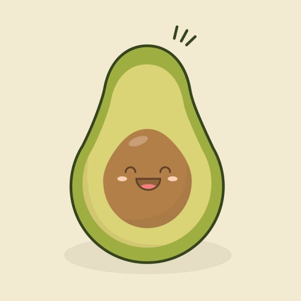 Милое авокадо с личиком
