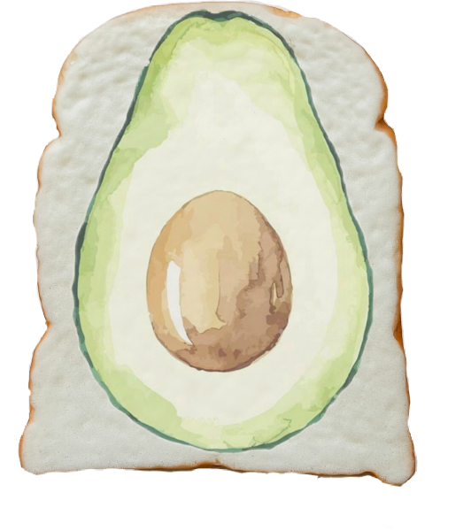 Авокадо акварелью