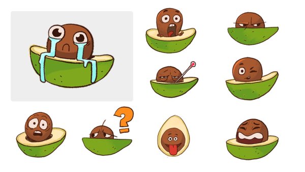 Стикеры авокадо