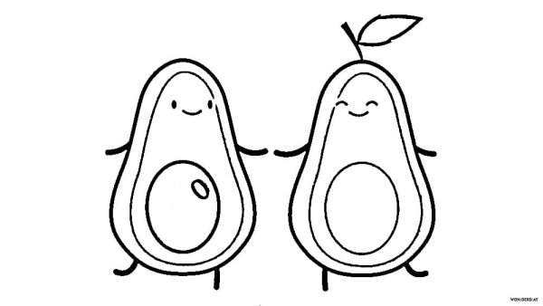 Раскраска авокадо