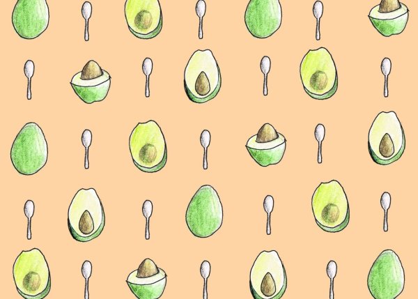 Линейка с авокадо