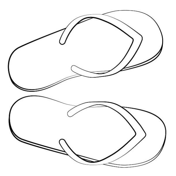 Тапки трафарет