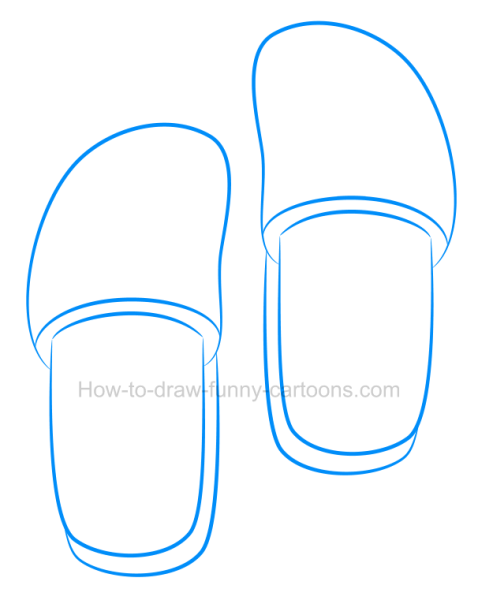 Домашние тапочки набросок