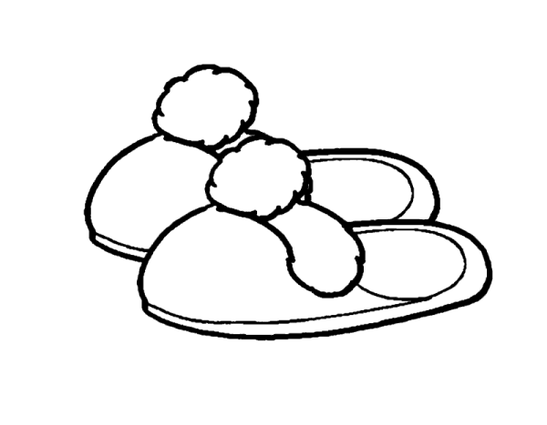 Домашние тапочки нарисованные