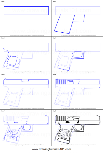 Чертёж пистолета Глок 18 из КС го