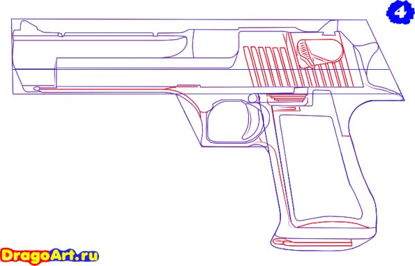 Пистолет дигл чертёж