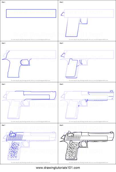 Desert Eagle чертеж с размерами