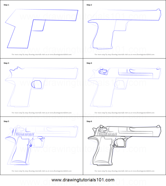 Чертёж пистолета Desert Eagle