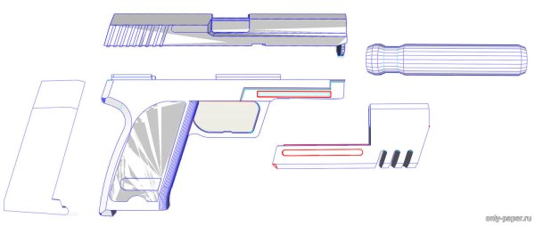 Пистолет ЮСП С чертеж