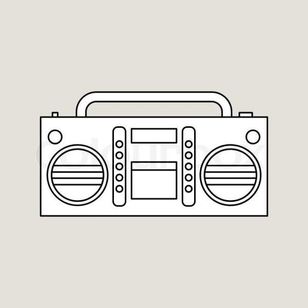 Рисование магнитофон