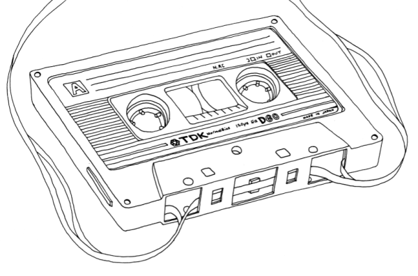 Магнитофон нарисованный
