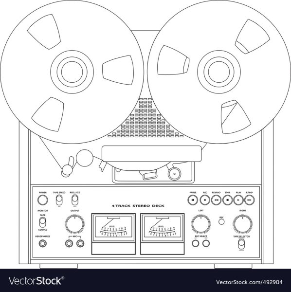 Бобинный магнитофон чертеж