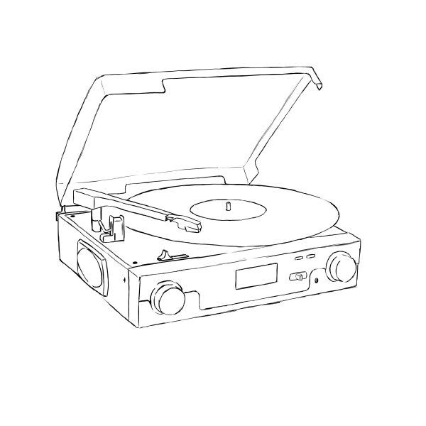 Проигрыватель нарисованный