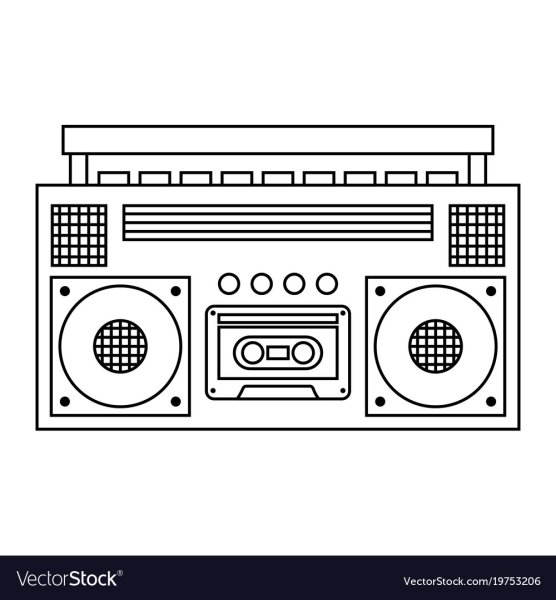 Кассетный магнитофон вектор