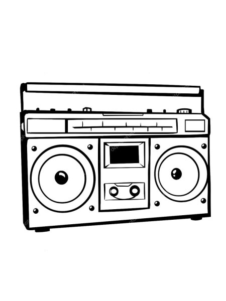 Магнитофон раскрашенный