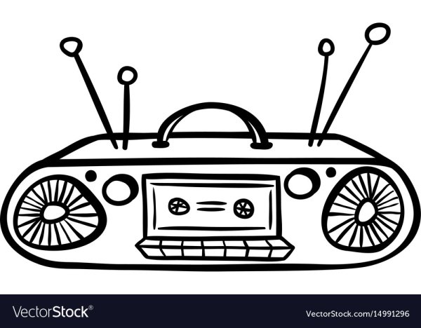 Магнитофон раскраска для детей