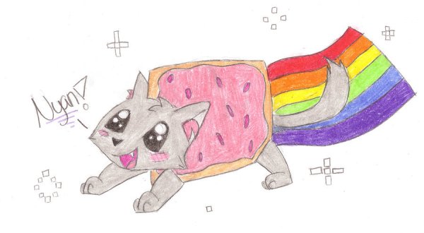 Нян Кэт для срисовки