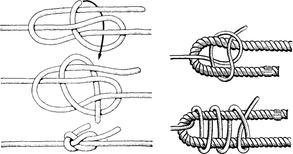 Морские узлы шкотовый узел