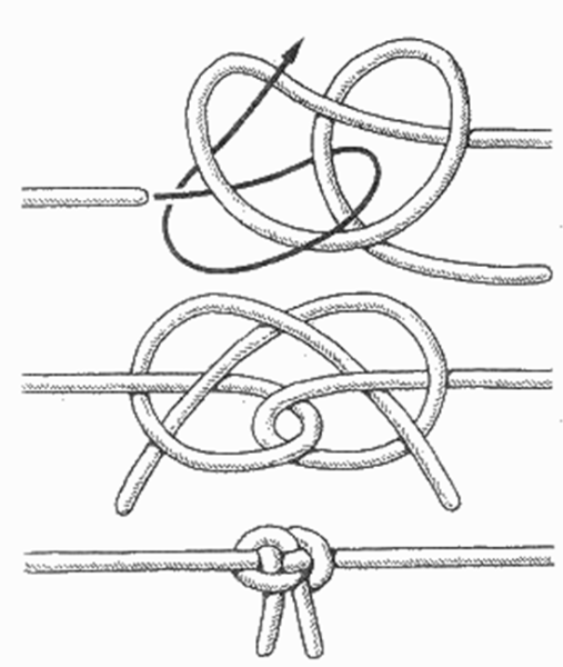 Скользящий узел схема завязывания