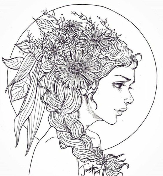 Прически для раскрашивания сложные и красивые