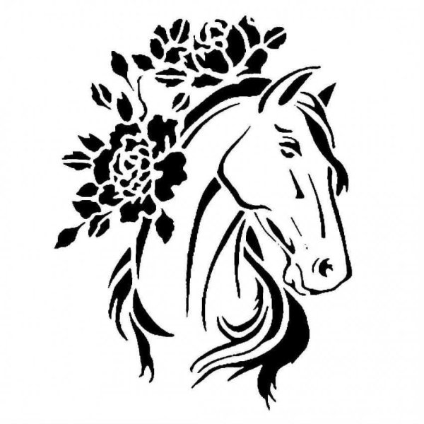 Трафарет лошади