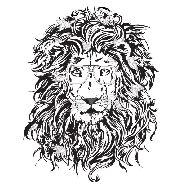Лев рисунок