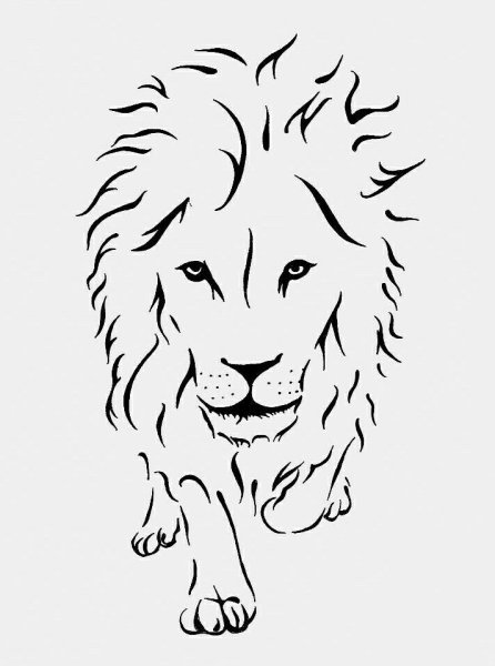 Лев тату эскиз