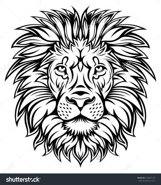 Трафареты для выжигания Лев