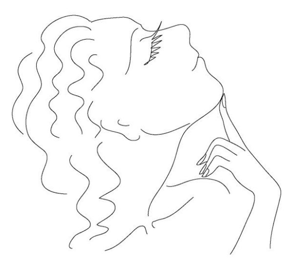 Контурные рисунки девушек