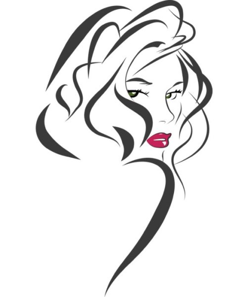 Очертания женского лица