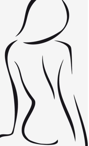 Очертания фигуры девушки