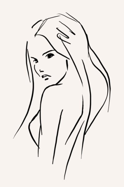 Силуэты девушек для рисования