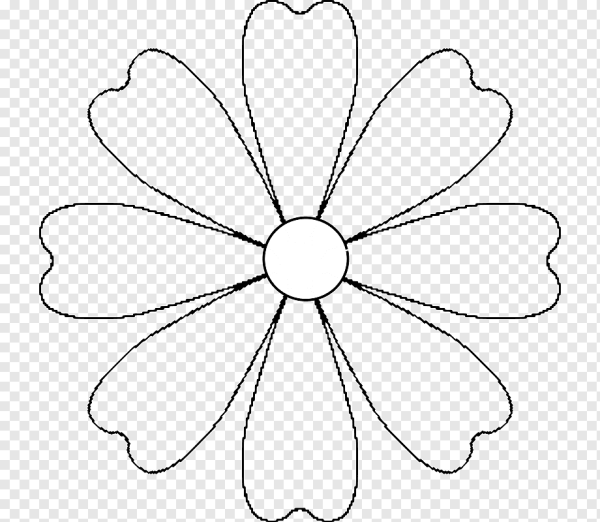 Ромашка раскраска