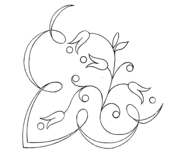 Контурный рисунок для вышивки легкие