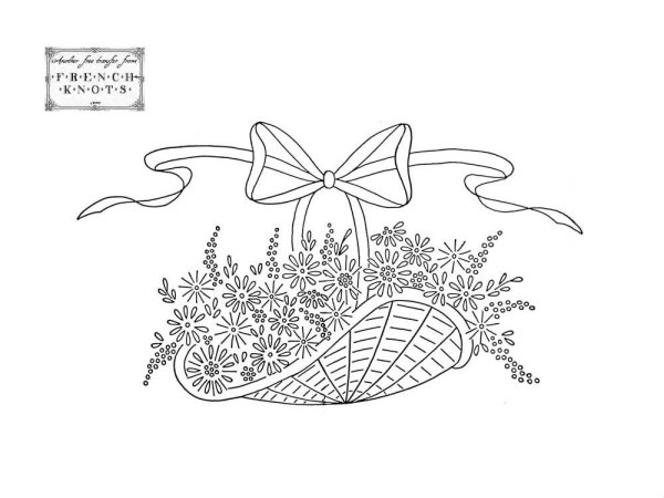 Трафареты корзинок для вышивки