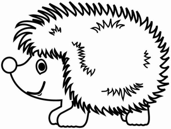 Трафарет ежика для вырезания