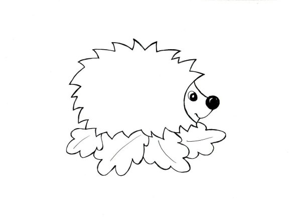 Еж раскраска для детей