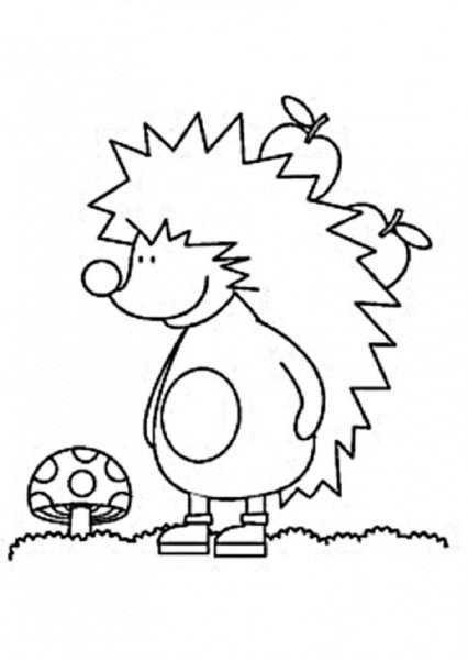 Ежик для раскрашивания