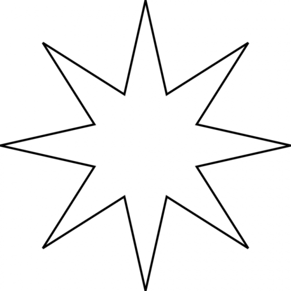 Трафарет для вырезания звезд