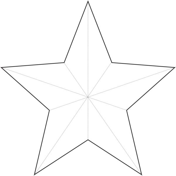 Трафарет для вырезания звезд