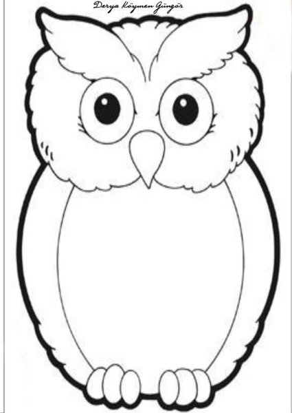 Силуэт Совы для раскрашивания