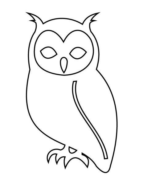 Раскраска Совенок