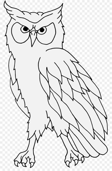 Сова трафарет