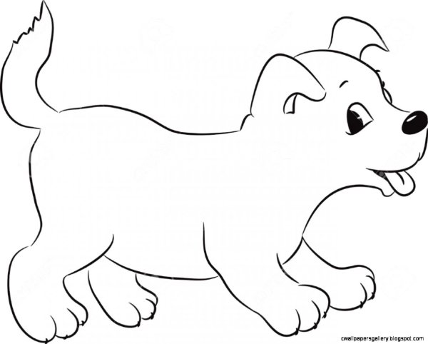 Контур собаки для аппликации